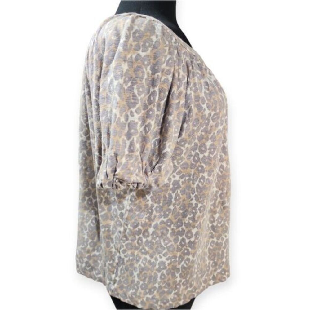 Anthropologie Maeve Blouse in Brown and Cream - Picture 5 of 12